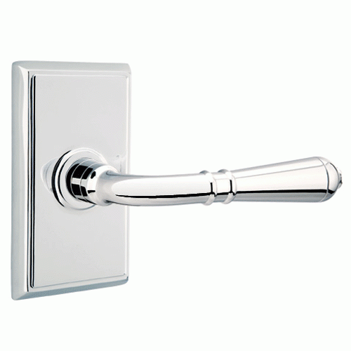 Emtek Solid Brass Turino Lever With Rectangular Rosette (Many Finishes Available) EMTEK