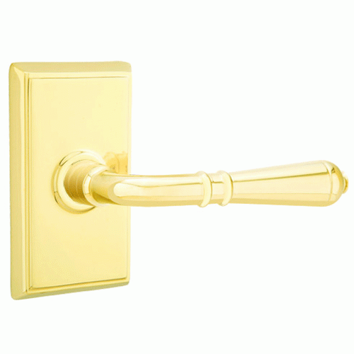 Emtek Solid Brass Turino Lever With Rectangular Rosette (Many Finishes Available) EMTEK