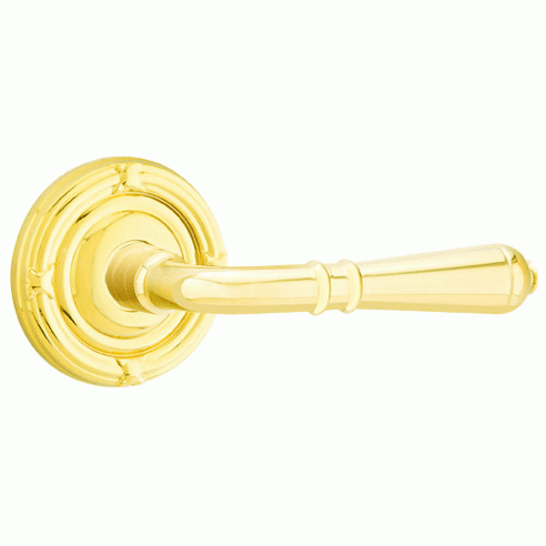 Emtek Solid Brass Turino Lever With Ribbon & Reed Rosette (Many Finishes Available) EMTEK