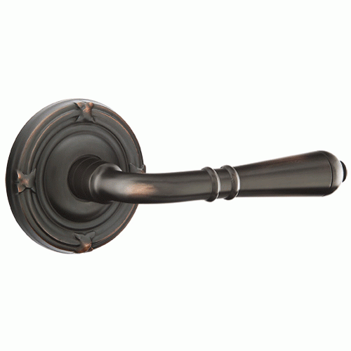 Emtek Solid Brass Turino Lever With Ribbon & Reed Rosette (Many Finishes Available) EMTEK