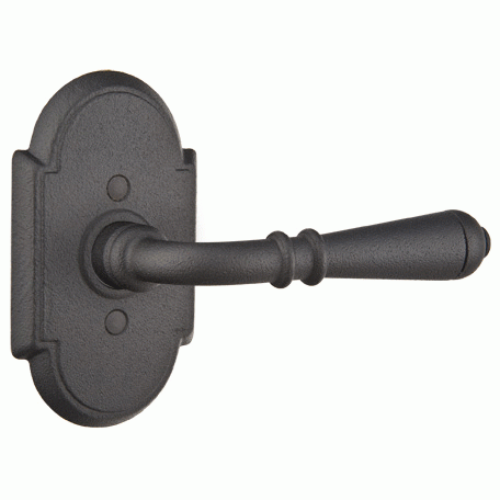 Emtek Wrought Steel Normandy Lever With Arched Rosette (Several Finishes Available) EMTEK