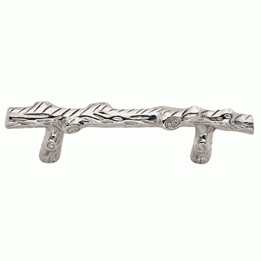 4 1/2 Solid Brass Inch Tree Branch Pull (Polished Chrome Finish) COPPER MOUNTAIN HARDWARE