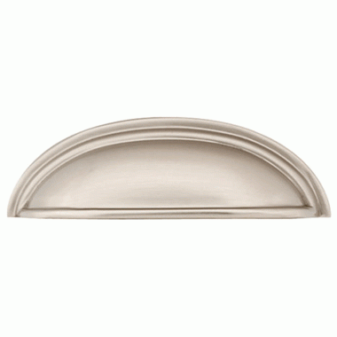 4 1/4 Inch (3 Inch c-c) Solid Brass Cup Pull (Brushed Nickel Finish) EMTEK