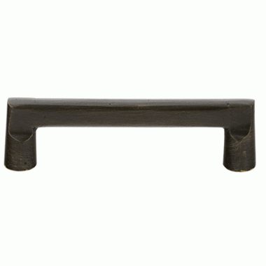 4 1/8 Inch (3 1/2 Inch c-c) Sandcast Bronze Rail Pull (Medium Bronze Finish) EMTEK