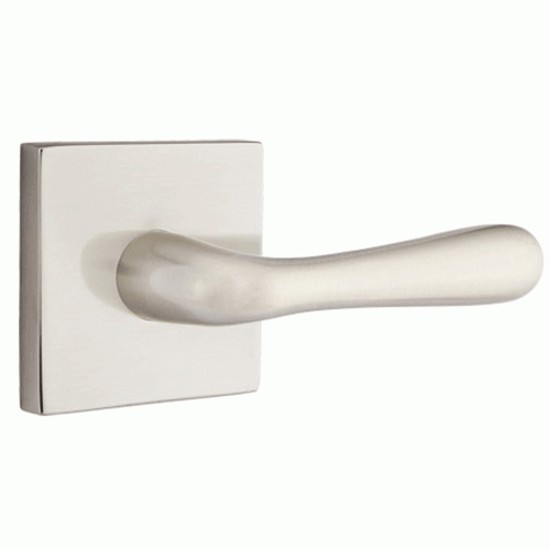 Emtek Solid Brass Basal Lever With Square Rosette (Several Finish Options) EMTEK