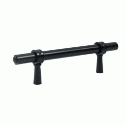 4 3/4 Inch Deltana Solid Brass Adjustable Pull (Matte Black Finish) DELTANA