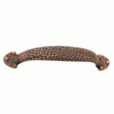 Emtek Arts & Crafts 4 3/8 Inch (3 1/2 Inch c-c) Solid Brass Hammered Drawer Pull (Oil Rubbed Bronze Finish) EMTEK