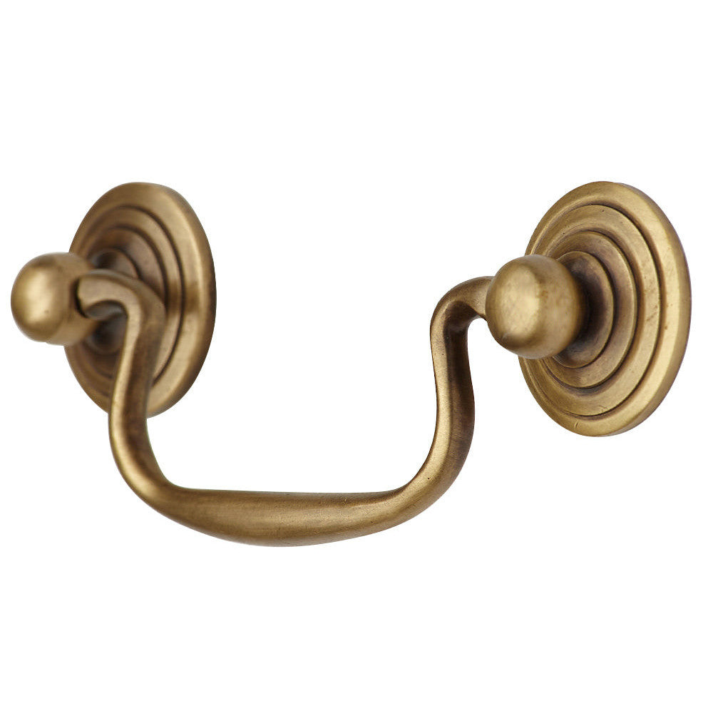 4 3/8 Inch Solid Brass Cabinet Pull (Antique Brass Finish) COPPER MOUNTAIN HARDWARE