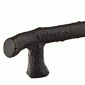 4 7/8 Inch (4 Inch c-c) Sandcast Bronze Twig Pull (Medium Bronze Finish) EMTEK