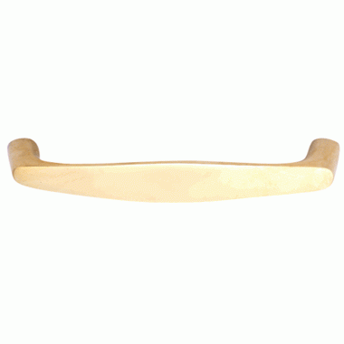 4 Inch Overall (3 3/4 Inch c-c) Solid Brass Traditional Pull (Lacquered Brass Finish) COPPER MOUNTAIN HARDWARE