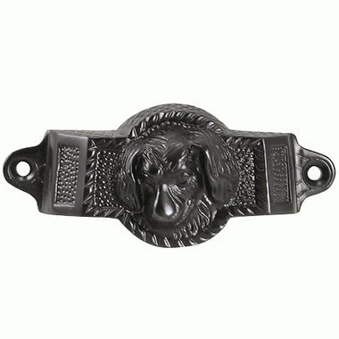 4 Inch Overall (3 1/2 Inch c-c) Solid Brass Golden Retriever Rectangular Cup Pull (Oil Rubbed Bronze Finish) COPPER MOUNTAIN HARDWARE