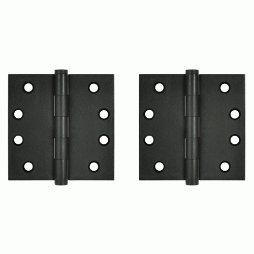 4 X 4 Inch Solid Brass Hinge Interchangeable Finials (Square Corner, Bronze Dark Finish) DELTANA