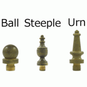 4 X 4 Inch Solid Brass Hinge Interchangeable Finials (Square Corner, Bronze Medium Finish) DELTANA