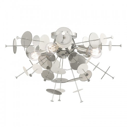 4 Light Polished Chrome Ceiling Mount Livex