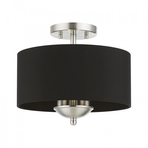 3 Light Brushed Nickel Semi-Flush Mount Livex