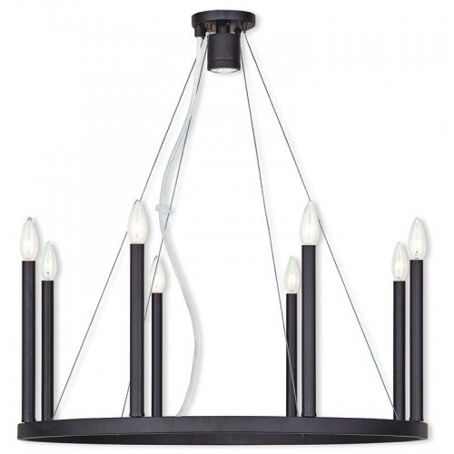 9 Light Bronze Chandelier Livex