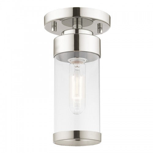 1 Light Polished Chrome Ceiling Mount Livex