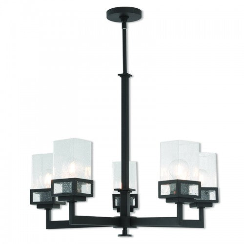 5 Light Bronze Chandelier Livex