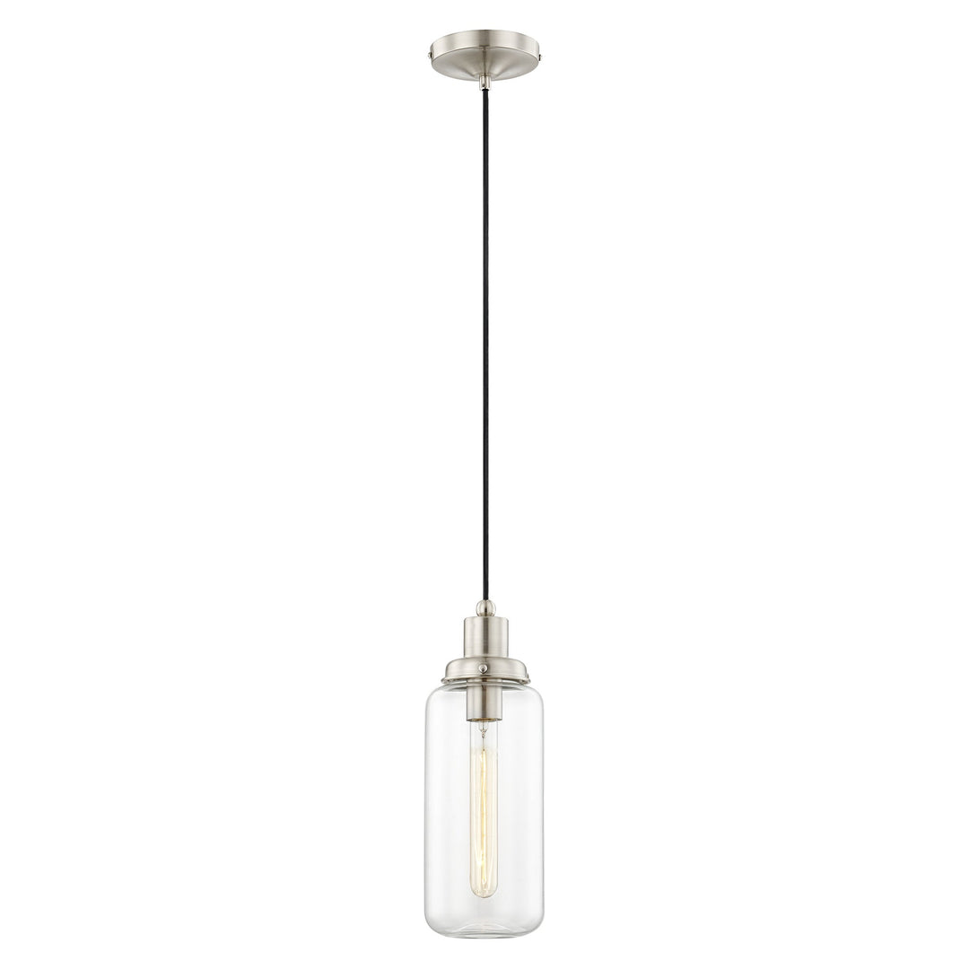 1 Light Brushed Nickel Single Pendant Pendant Livex