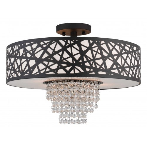 4 Light Bronze Ceiling Mount Livex