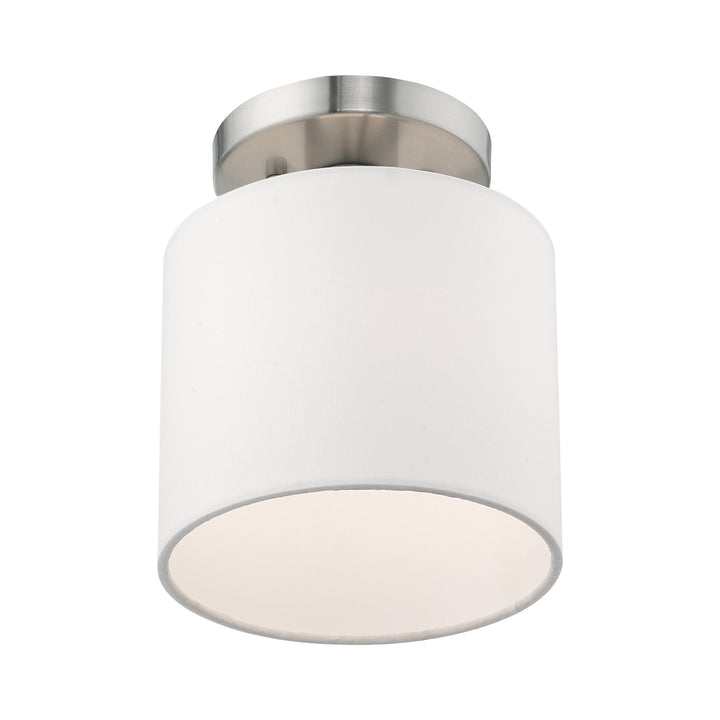 1 Light Brushed Nickel Ceiling Mount Livex