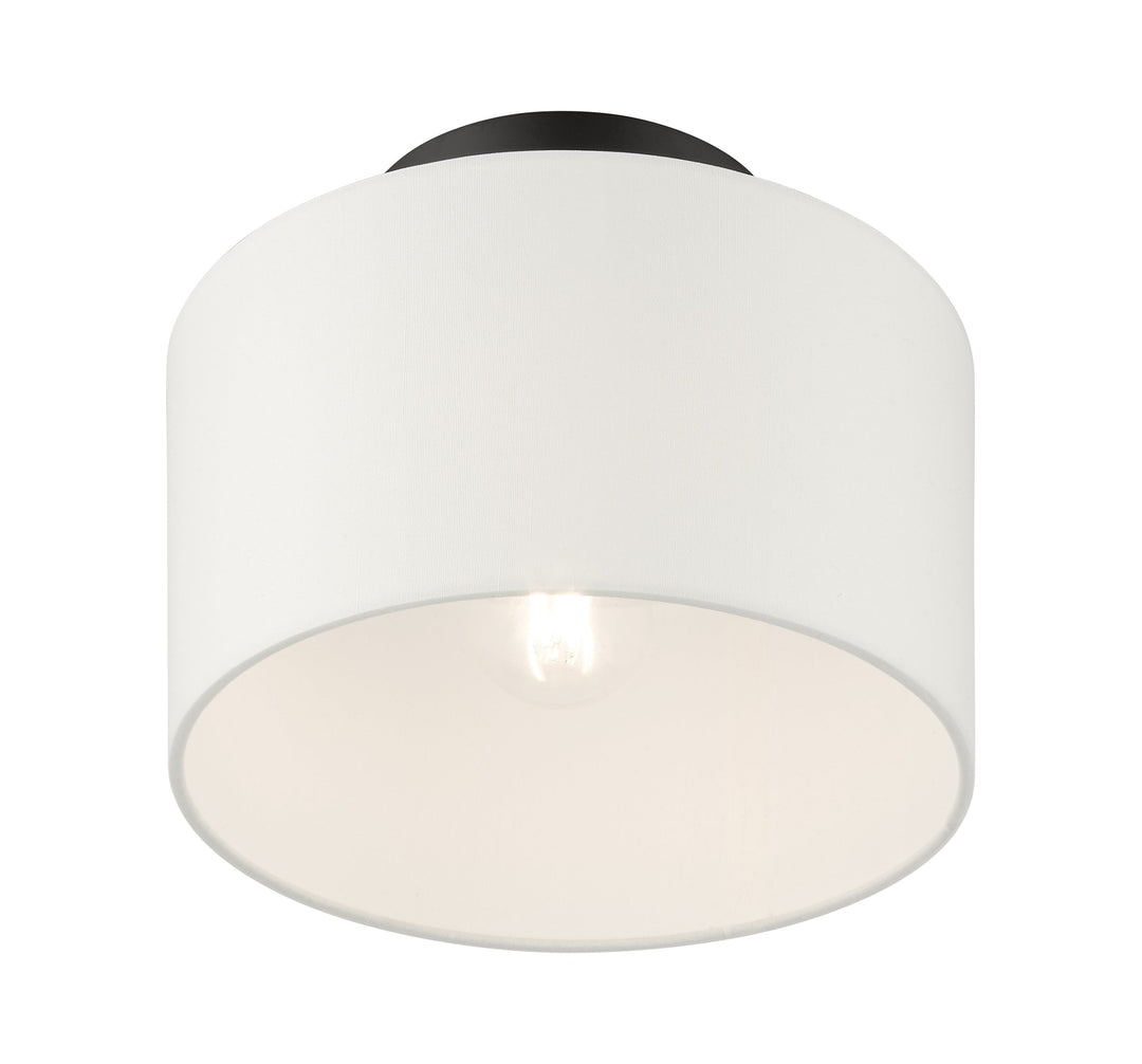 1 Light Black Semi Flush Livex