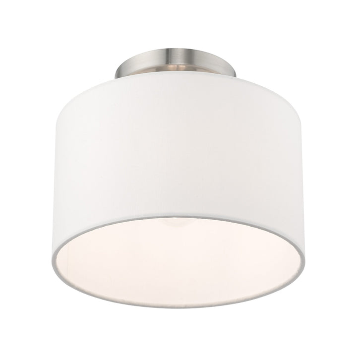 1 Light Brushed Nickel Ceiling Mount Livex