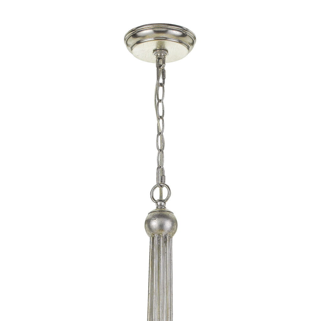 Crystorama Crystorama Metro 8 Light Crystal Beads Antique Silver Chandelier
