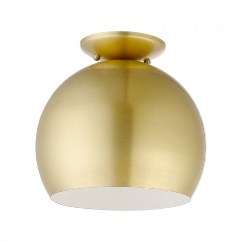 1 Light Soft Gold Semi-Flush Mount Livex