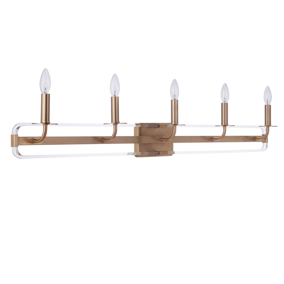 Graclyn 5 Light Vanity in Satin Brass CRAFTMADE