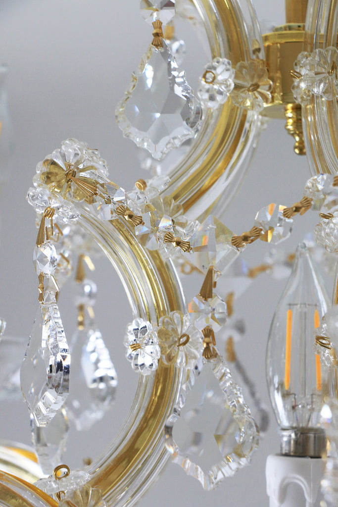 Crystorama Crystorama Brentwood 6 Light Crystal Gold Drum Shade Chandelier
