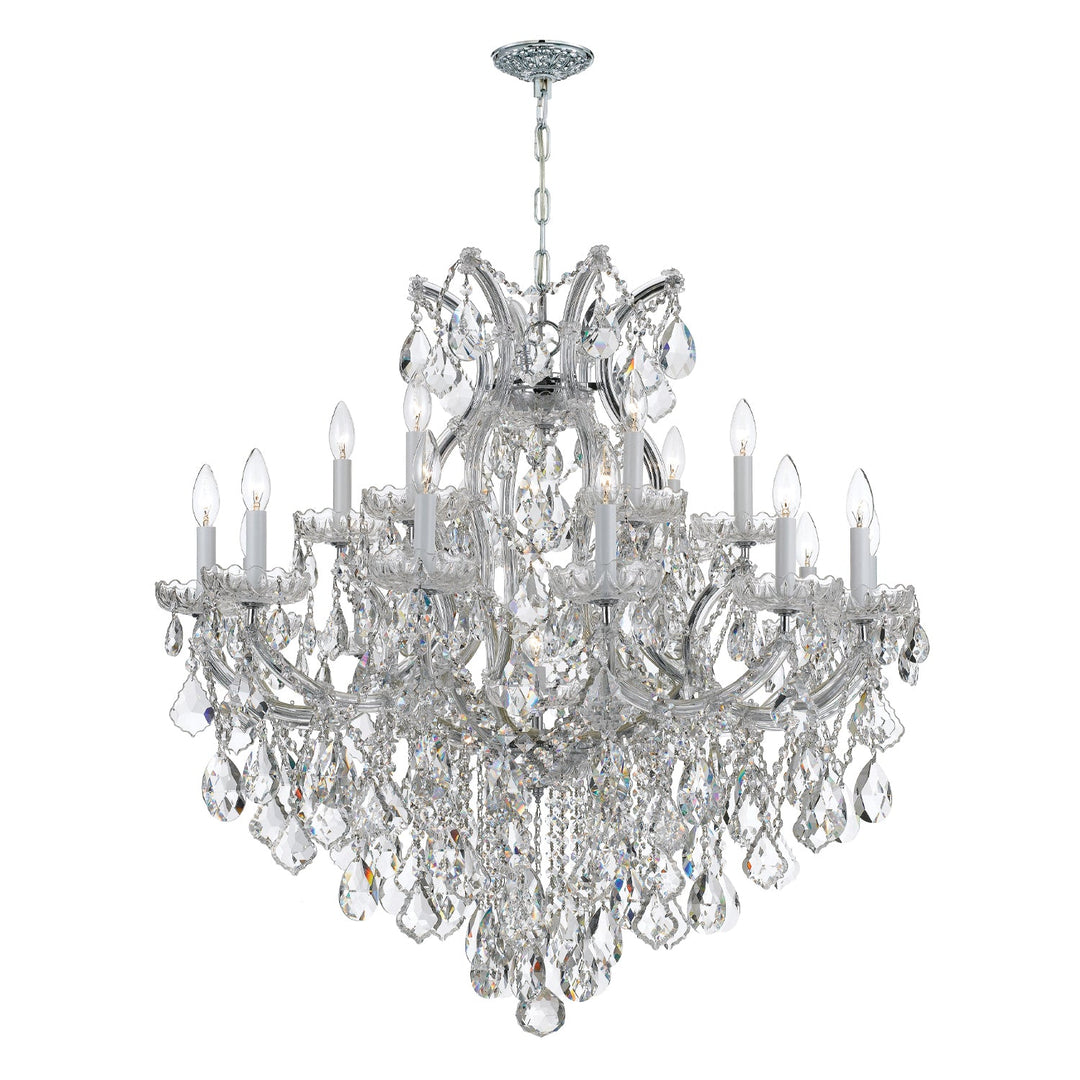 Crystorama Crystorama Maria Theresa 19 Light Hand Cut Crystal Polished Chrome Chandelier
