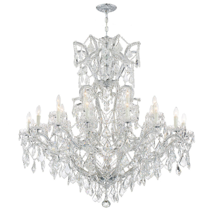 Crystorama Crystorama Maria Theresa 25 Light Hand Cut Crystal Polished Chrome Chandelier