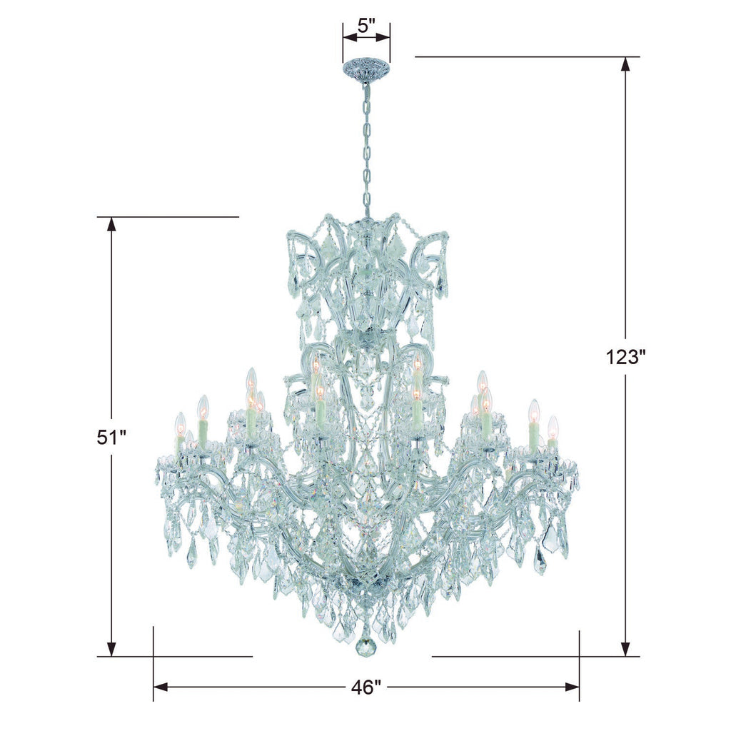 Crystorama Crystorama Maria Theresa 25 Light Spectra Crystal Polished Chrome Chandelier