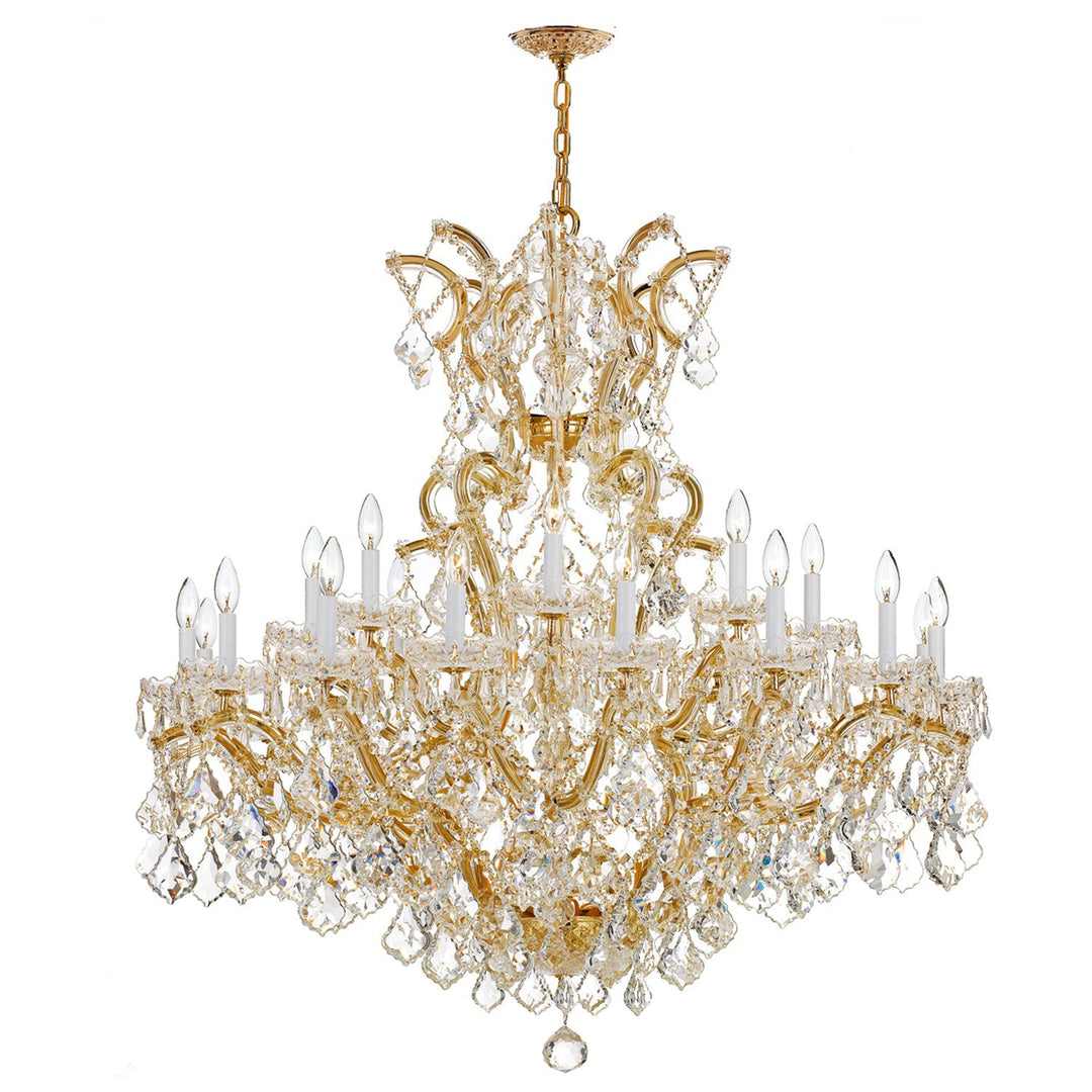 Crystorama Crystorama Maria Theresa 25 Light Hand Cut Crystal Gold Chandelier