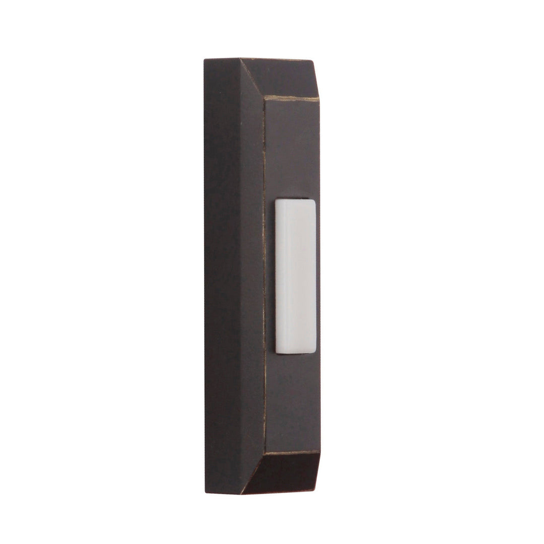 Surface Mount LED Lighted Push Button, Thin Rectangle Profile in Antique Bronze CRAFTMADE