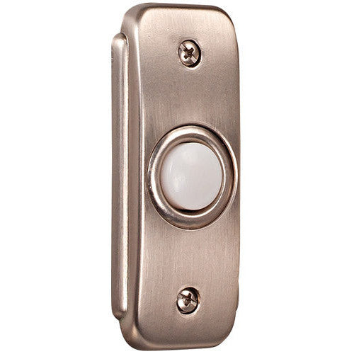 Recessed Mount Stepped Rectangle LED Lighted Push Button in Pewter CRAFTMADE