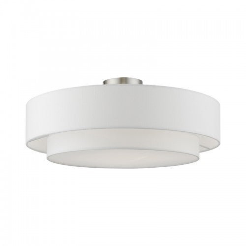 4 Light Brushed Nickel Semi-Flush Livex