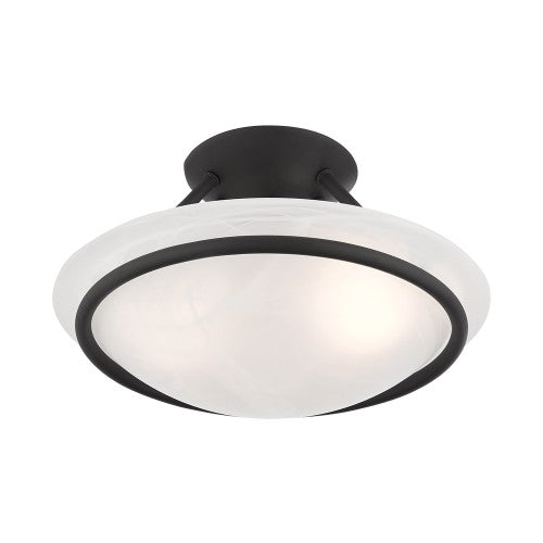 2 Light Black Ceiling Mount Livex