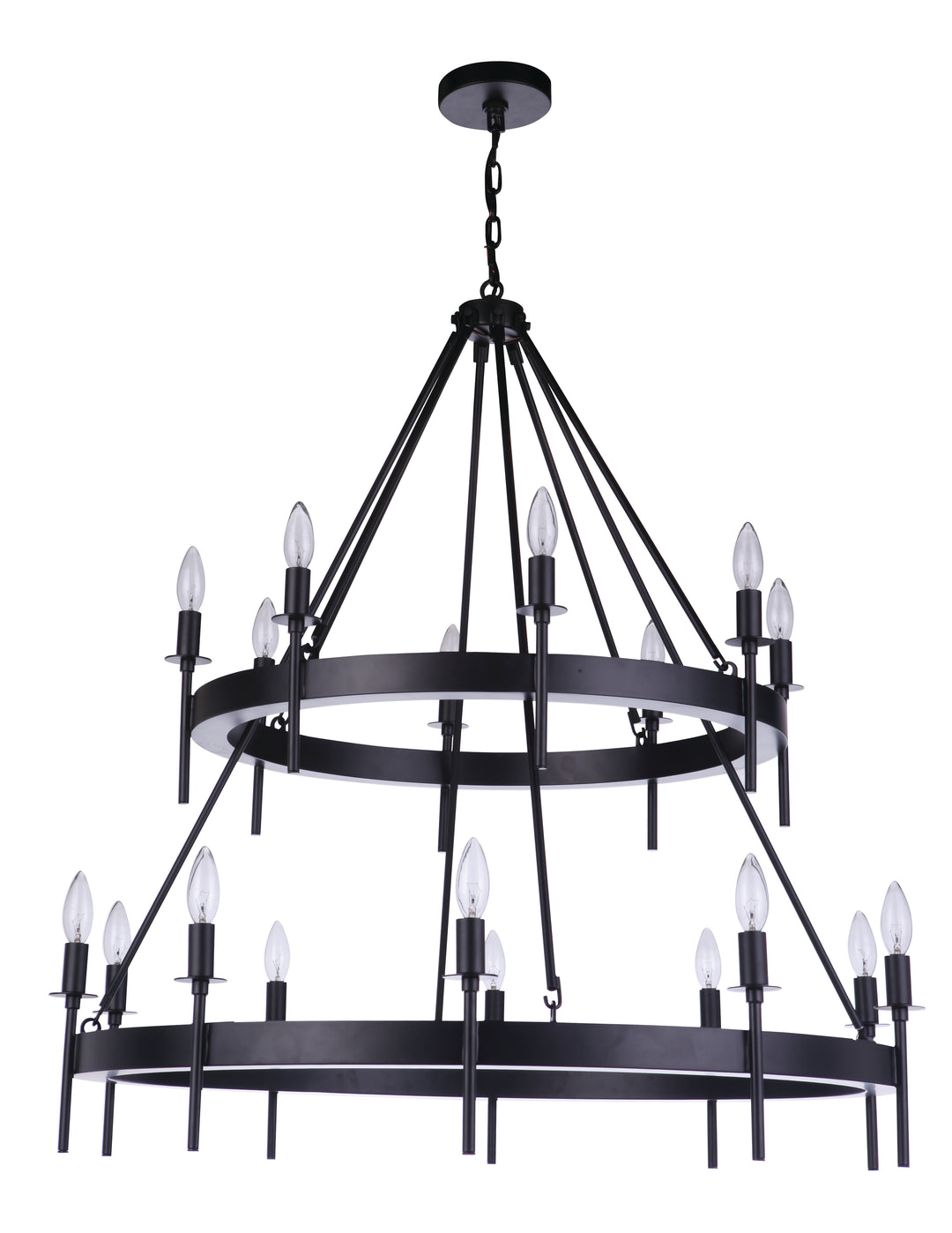 Larrson 18 Light Chandelier in Flat Black CRAFTMADE