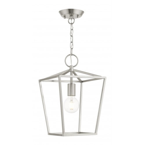 1 Light Brushed Nickel Convertible Lantern Livex