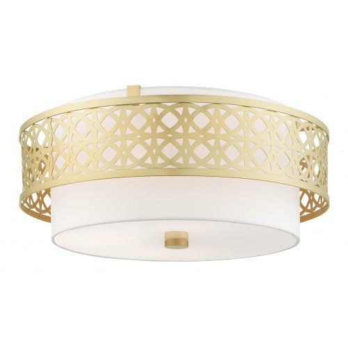 4 Light Soft Gold Semi Flush Livex