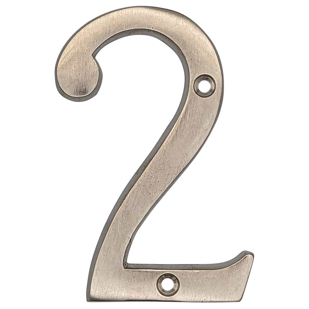 4 Inch Tall House Number 2 COPPER MOUNTAIN HARDWARE