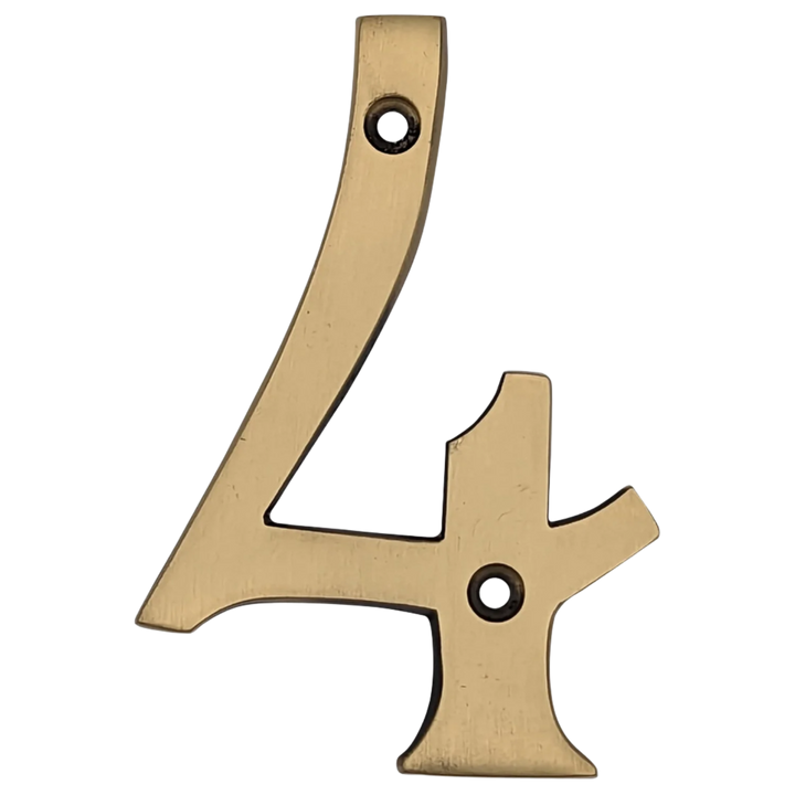 4 Inch Tall House Number 4 COPPER MOUNTAIN HARDWARE