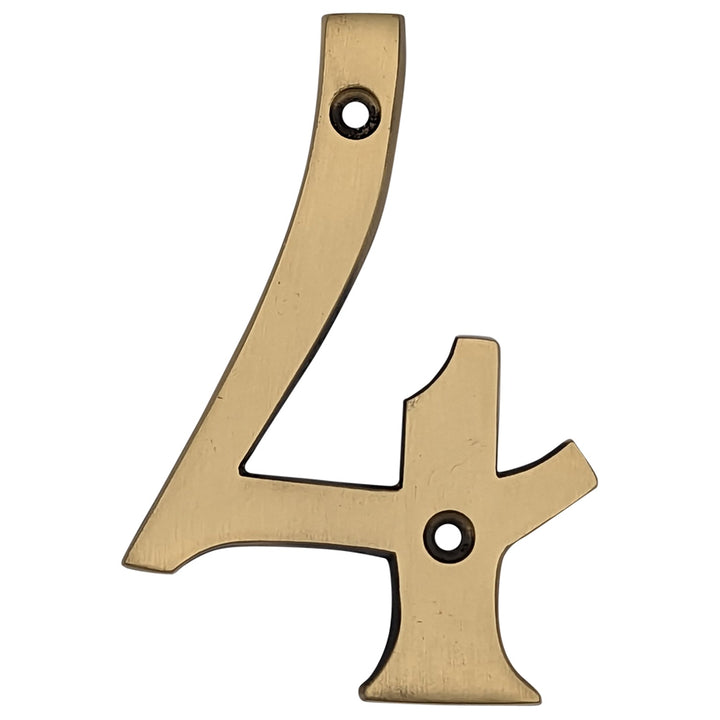 4 Inch Tall House Number 4 COPPER MOUNTAIN HARDWARE