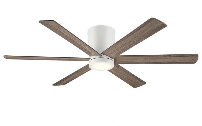 Coldwater 52 Inch Indoor/Outdoor Smart Flush Mount Ceiling Fan Wind River