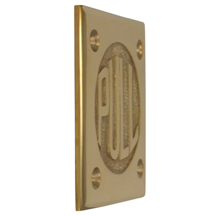 2 3/4 Inch Brass Classic American "PULL" Plate COPPER MOUNTAIN HARDWARE