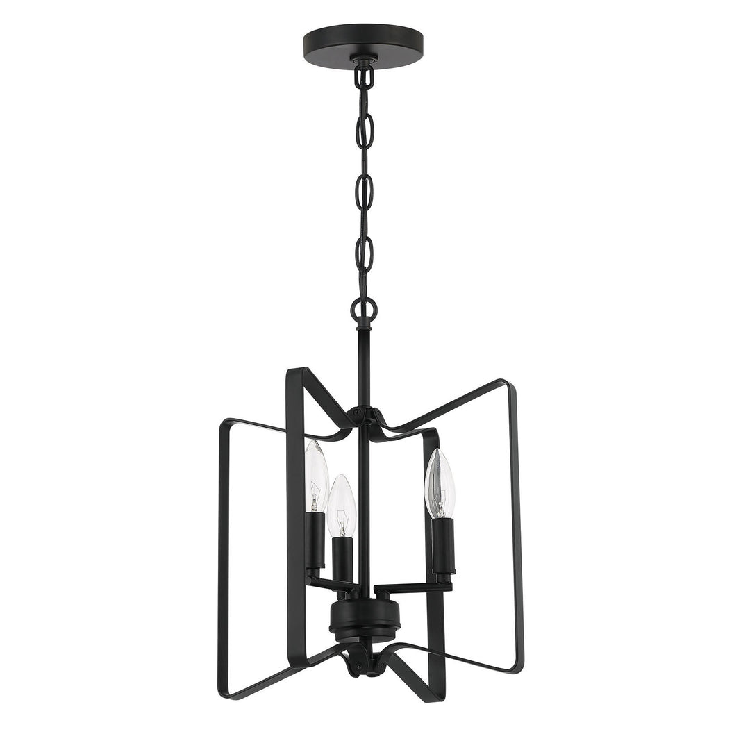 Shayna 3 Light Convertible Semi Flush in Flat Black CRAFTMADE