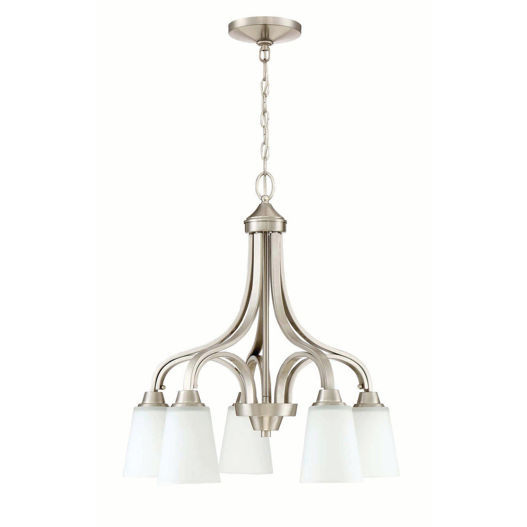 Grace 5 Light Down Chandelier in Brushed Polished Nickel CRAFTMADE