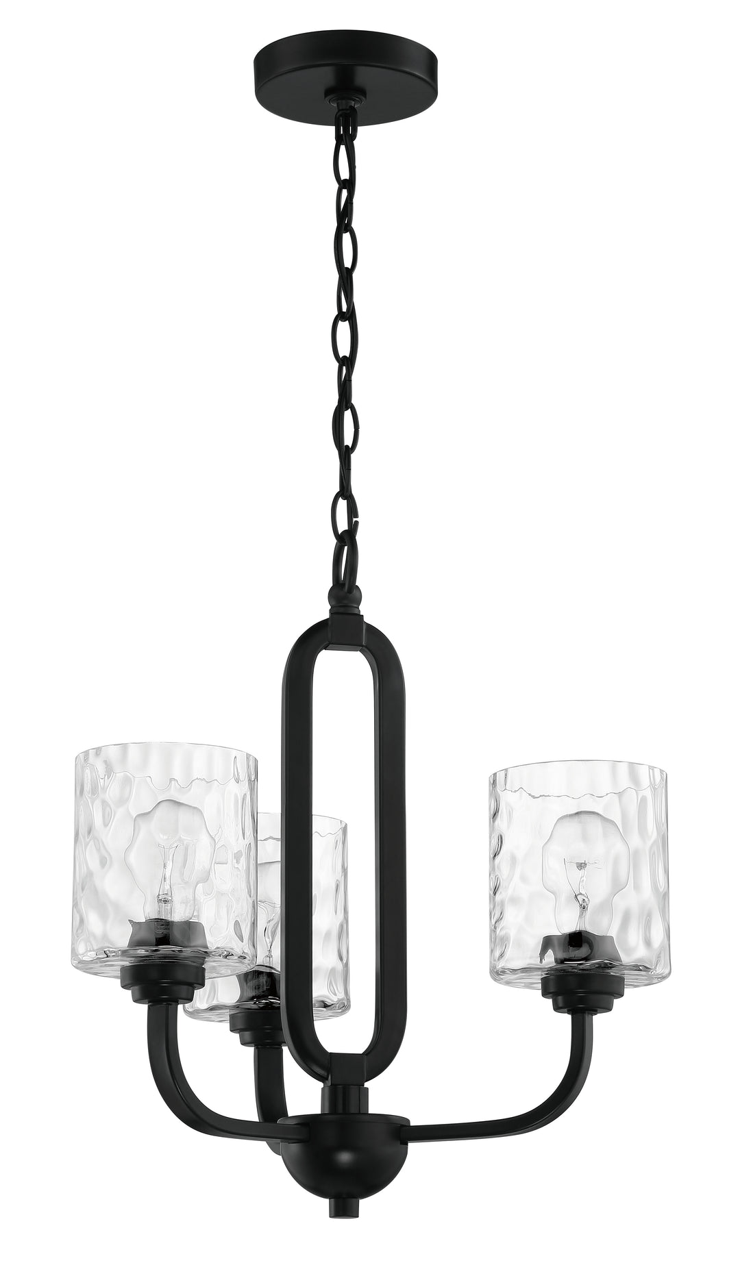 Collins 3 Light Chandelier in Flat Black CRAFTMADE